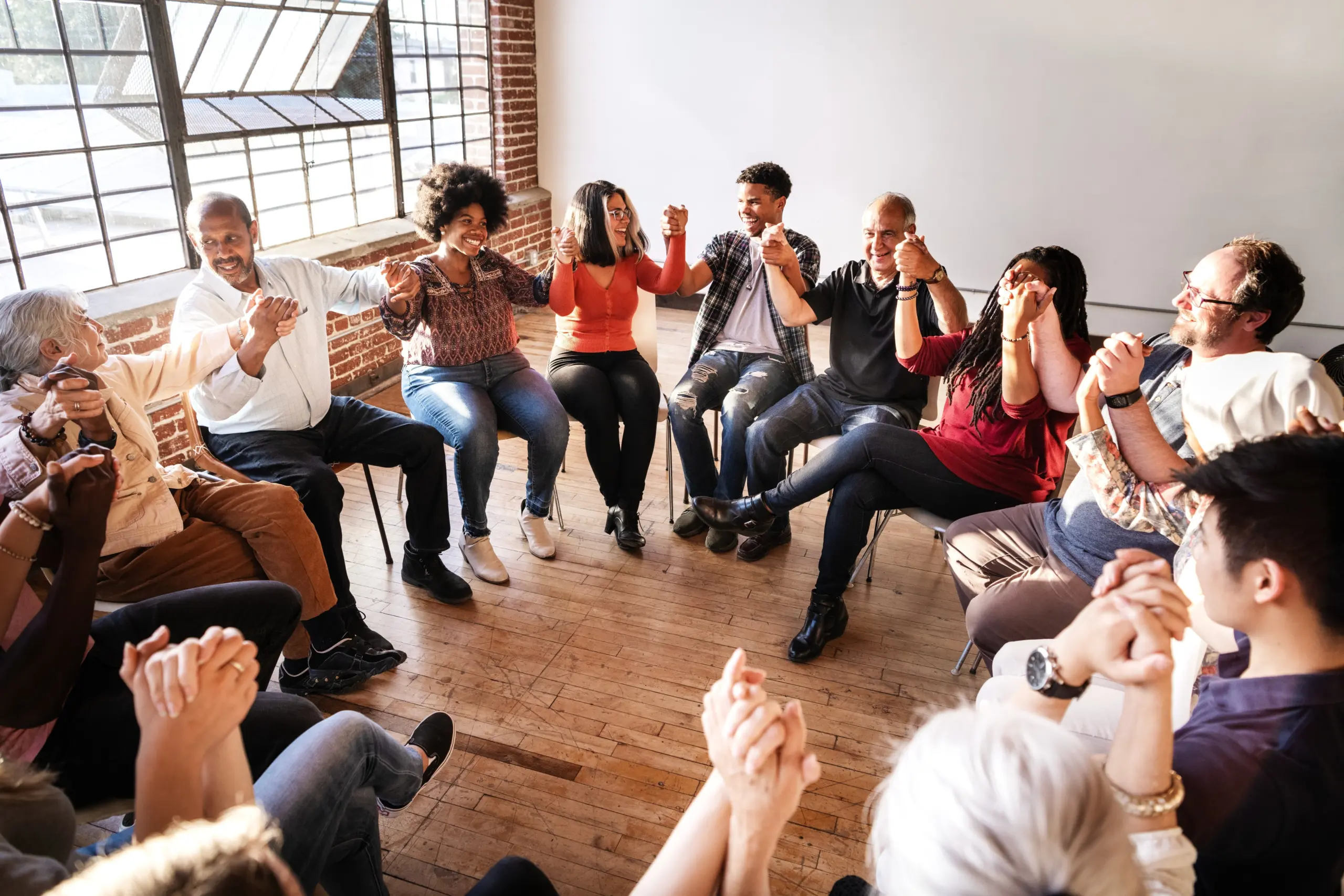 group therapy session focused on preventing relapse strategies