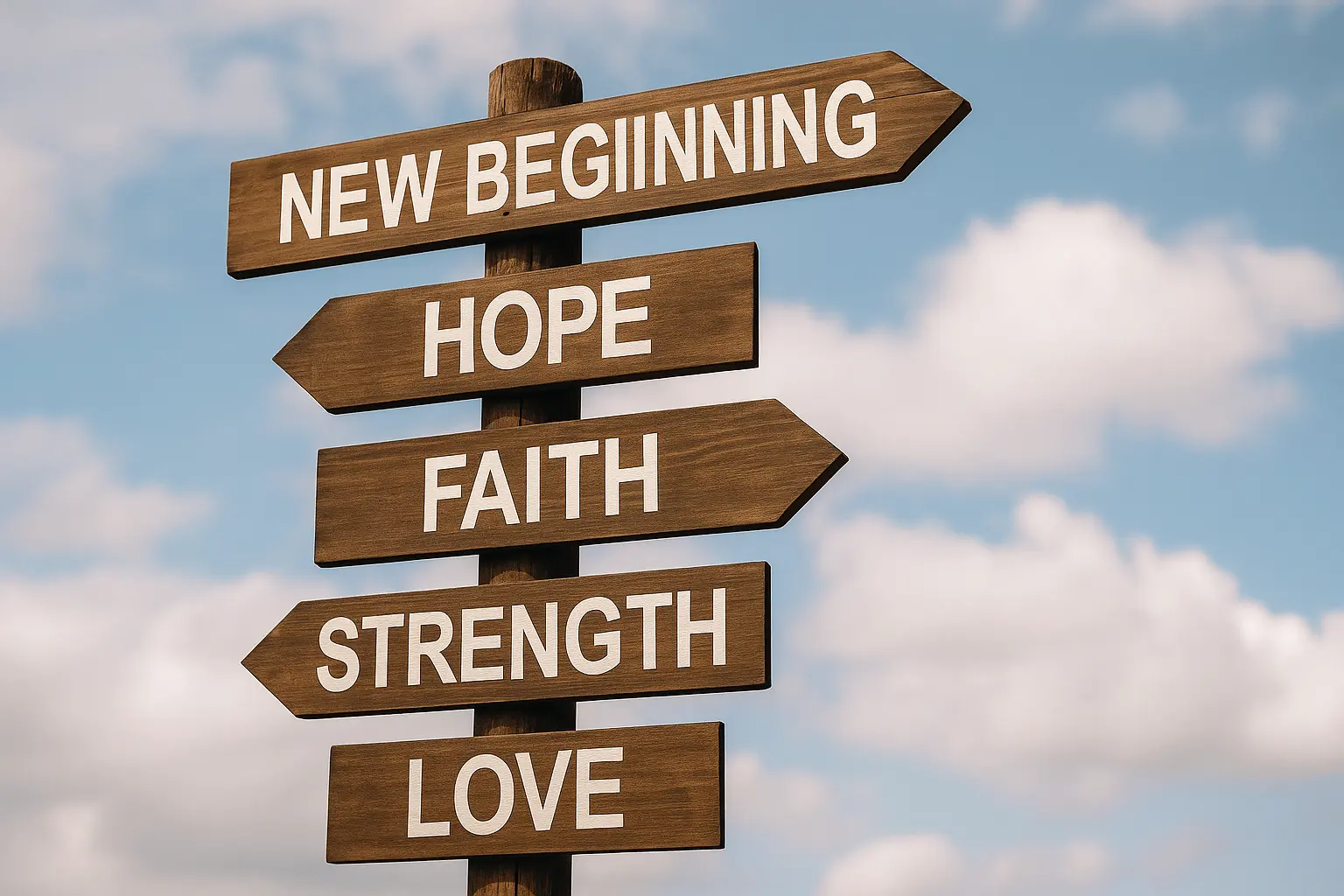 Signpost symbolizing new direction and why hope is so important in recovery