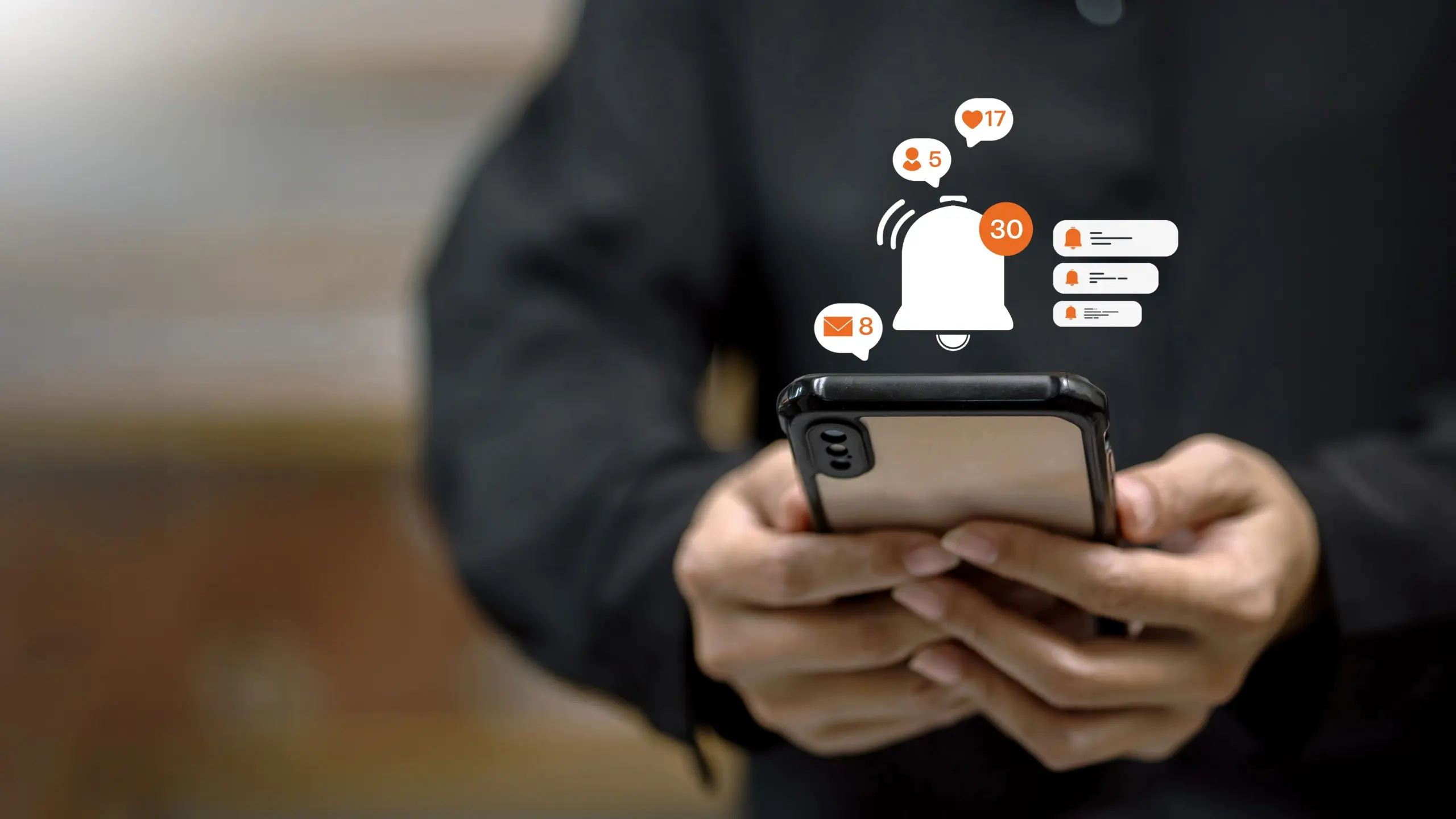 Smartphone with overwhelming social media notifications illustrating addiction
