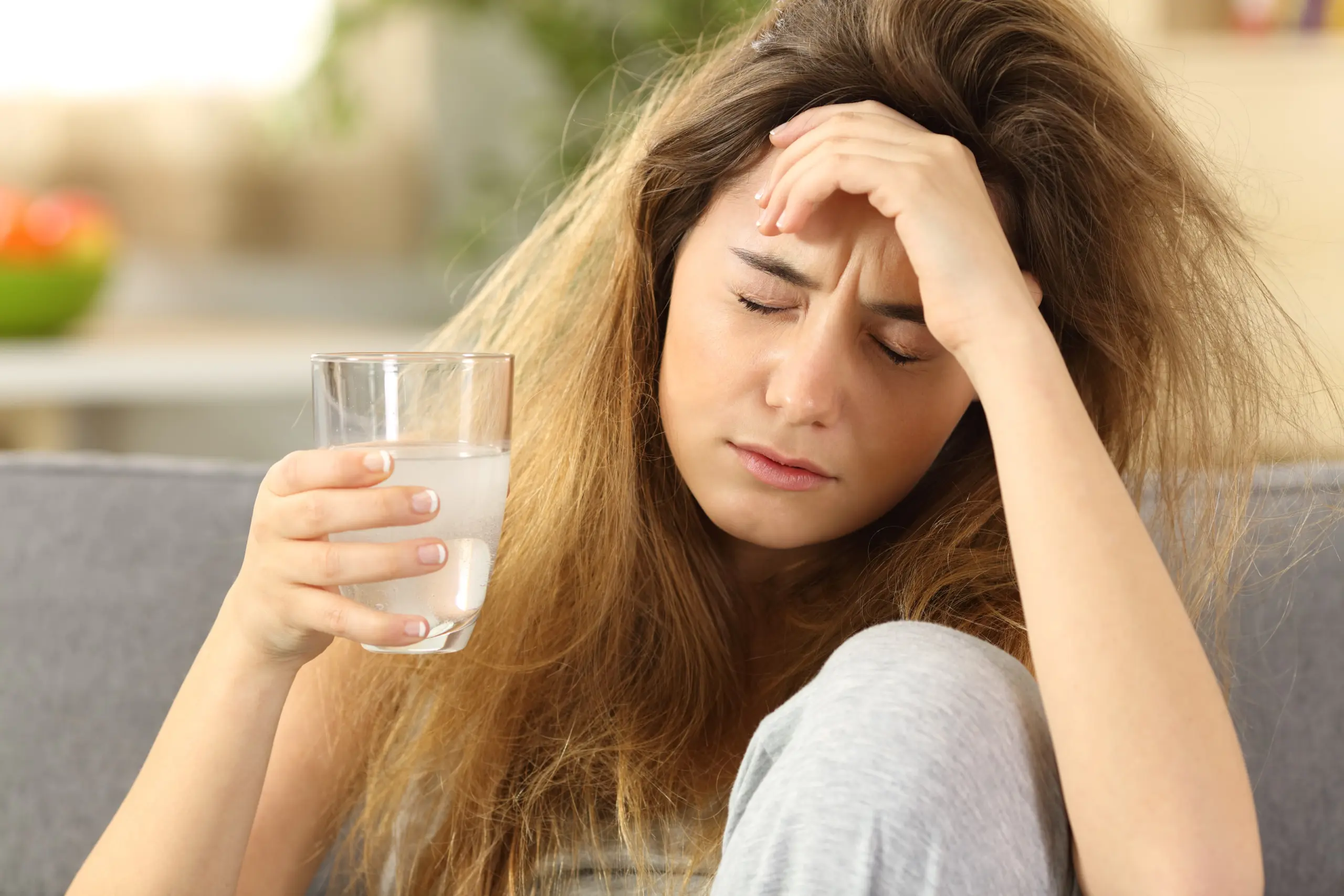 Visual metaphor of self-medication showing a stressed individual turning to substances for temporary relief.