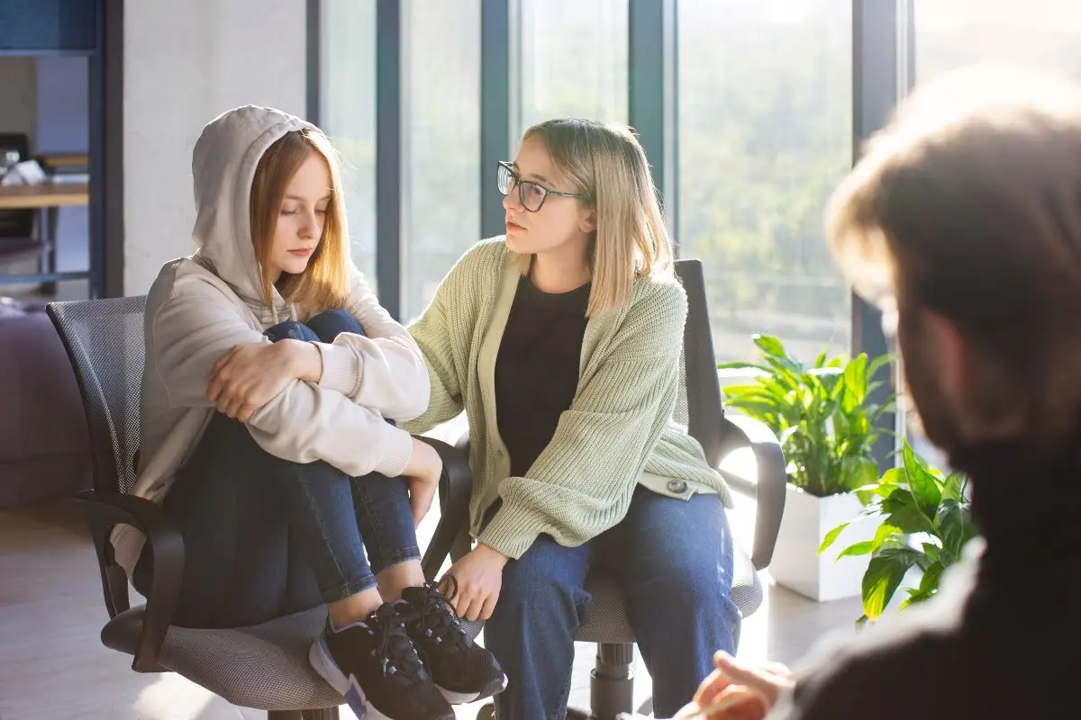 A young woman undergoing integrated treatment for trauma and addiction.