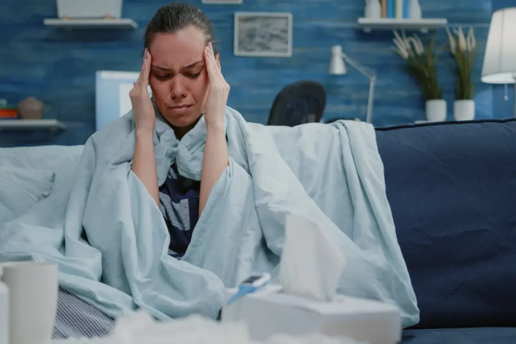 A woman having substance withdrawal.