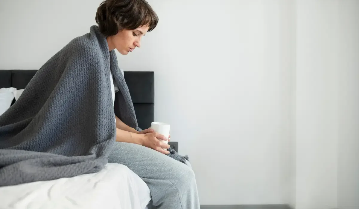 Woman going through drug detox.