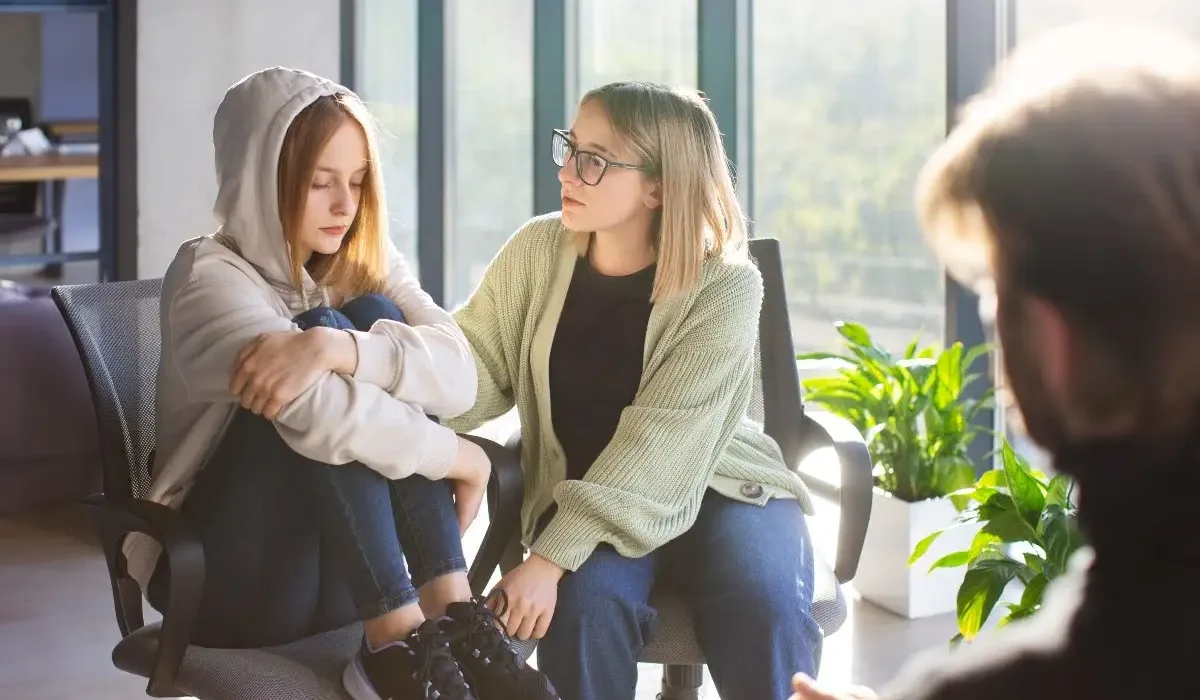 A young woman undergoing integrated treatment for trauma and addiction.